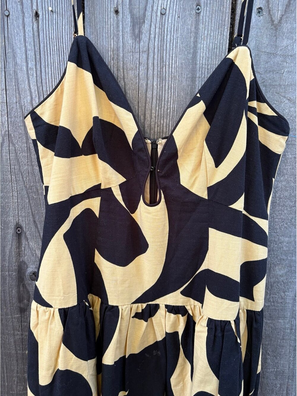 Mon Renn Midi Dress. Black tan. Size S - Picture 2 of 8